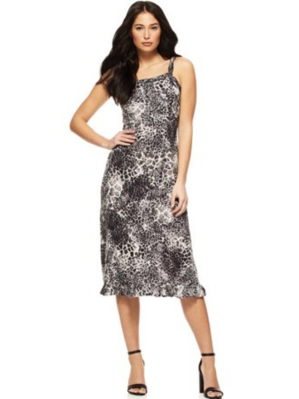 NEW Sofia Jeans by Sofia Vergara Reflow Midi Dress Size Small Animal Print